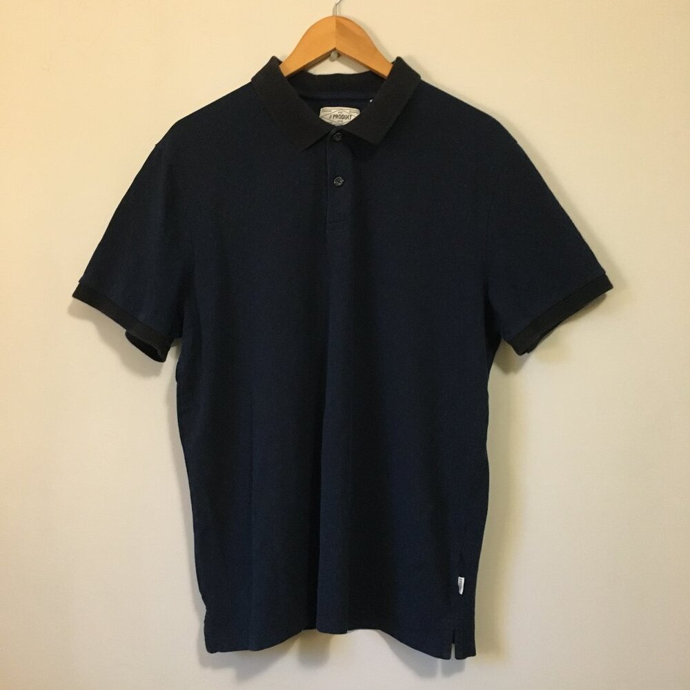 Produkt Ryan Men’s Blue Black Speckled 100% Cotton Polo Shirt XXL Scandi